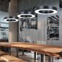 InLight Κρεμαστό φωτιστικό LED 70W 3000K σε μαύρη απόχρωση D:120cm 6041-120-BL